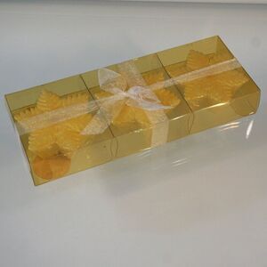 Vintage Crate and Barrel Candles Christmas Snowflake Box Of 3